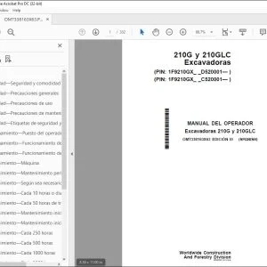 John Deere Excavadoras 210G y 210GLC MANUAL DEL OPERADOR PDF