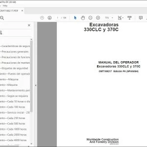 John Deere Excavadoras 330CLC y 370C MANUAL DEL OPERADOR PDF
