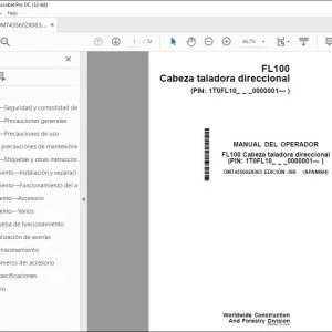 John Deere FL100 Cabeza taladora MANUAL DEL OPERADOR PDF