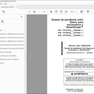 John Deere Guiado de pendiente para MANUAL DEL OPERADOR PDF
