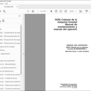 John Deere H290 Cabezal de la maquina MANUAL DEL OPERADOR PDF