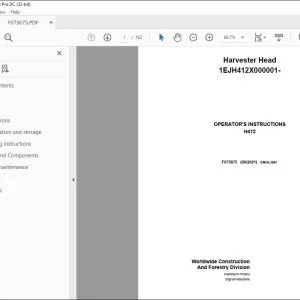 John Deere H412 Harvester Head Operator's Manual F075675 PDF