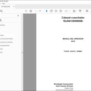 John Deere H413 Cabezal cosechador MANUAL DEL OPERADOR F679008 PDF