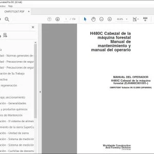 John Deere H480C Cabezal de la maquina MANUAL DEL OPERADOR PDF