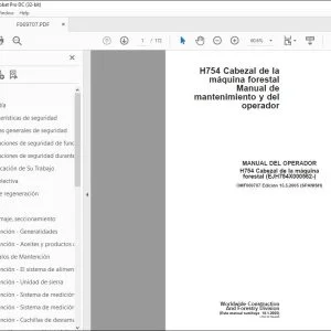 John Deere H754 Cabezal de la maquina MANUAL DEL OPERADOR PDF