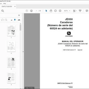 John Deere JD350 Caradoras MANUAL DEL OPERADOR OMT27338 - PDF DOWNLOAD