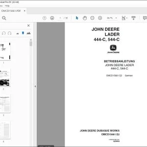 John Deere LADER 444-C, 544-C BETRIEBSANLEITUNG – PDF DOWNLOAD