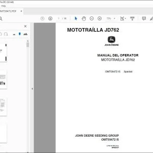 John Deere MOTOTRAÍLLA JD762 MANUAL DEL OPERATOR OMT59472 PDF