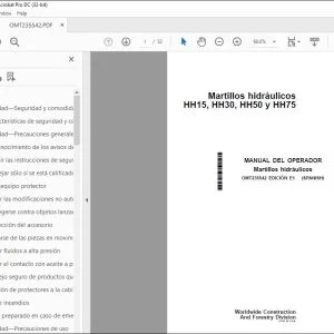 John Deere HH15, HH30, HH50 y HH75 MANUAL DEL OPERADOR PDF