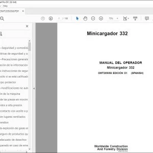 John Deere Minicargador 332 MANUAL DEL OPERADOR – PDF DOWNLOAD