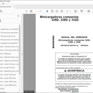 John Deere Minicargadoras 326D, 328D y 332D MANUAL DEL OPERADOR PDF