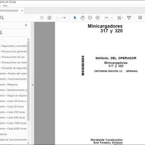 John Deere Minicargadores 317 y 320 MANUAL DEL OPERADOR PDF