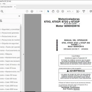 John Deere Motoniveladoras 670G 670GP 672G 672GP Manual del Operador PDF