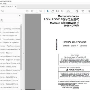 John Deere Motoniveladoras 670G 672G 670GP 672GP Manual de Operacion PDF