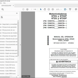 John Deere Motoniveladoras 670G y 670GP 672G y 672GP MANUAL DEL OPERADOR PDF