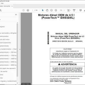 John Deere Motores diésel OEM de 4.5 l MANUAL DEL OPERADOR PDF