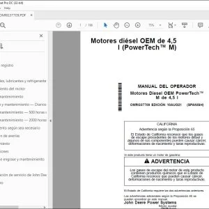 John Deere Motores diésel OEM de 4,5 l MANUAL DEL OPERADOR PDF