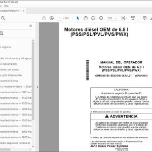 John Deere Motores 6.8 l (PSS/PSL/PVL/PVS/PWX) MANUAL DEL OPERADOR PDF