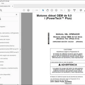 John Deere Motores diésel OEM de 9,0 litros MANUAL DEL OPERADOR PDF
