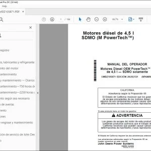 John Deere Motores diésel de 4,5 l SDMO MANUAL DEL OPERADOR PDF