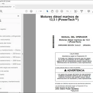 John Deere Motores 13.5 l (PowerTech) MANUAL DEL OPERADOR PDF