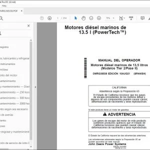 John Deere Motores diésel 13.5 l (PowerTech™) MANUAL DEL OPERADOR PDF