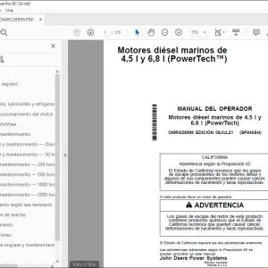 John Deere Motores 4.5 l y 6.8 l (PowerTech) MANUAL DEL OPERADOR PDF