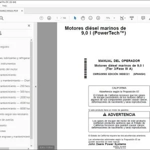 John Deere Motores diésel marinos de 9,0 l MANUAL DEL OPERADOR PDF