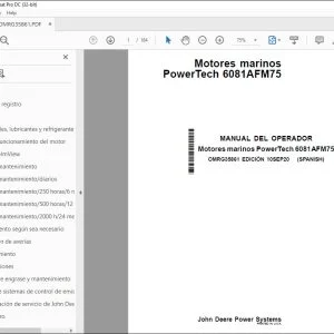 John Deere Motores marinos PowerTech 6081AFM75 MANUAL DEL OPERADOR PDF