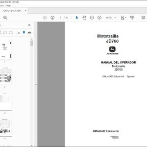 John Deere Mototrailla JD760 MANUAL DEL OPERADOR OMU42437 PDF