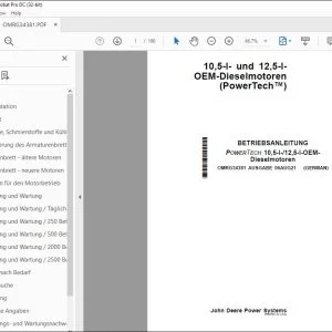 John Deere POWERTECH 10,5-l-/12,5-l-OEMDieselmotoren BETRIEBSANLEITUNG PDF