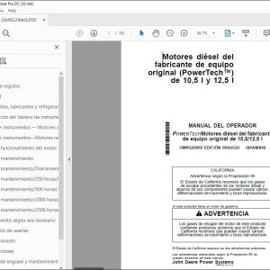 John Deere POWERTECH Motores diésel 10,5/12,5 l MANUAL DEL OPERADOR PDF