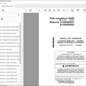 John Deere Pala cargadora 824K MANUAL DEL OPERADOR OMT232253 PDF