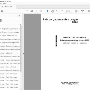 John Deere Pala cargadora sobre orugas 605C MANUAL DEL OPERADOR PDF