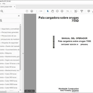 John Deere Pala cargadora sobre orugas 755D MANUAL DEL OPERADOR PDF