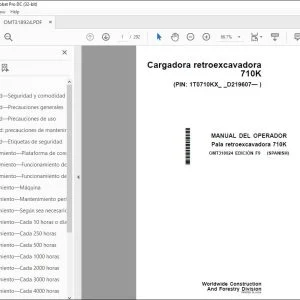 John Deere Pala retroexcavadora 710K MANUAL DEL OPERADOR OMT318924 PDF