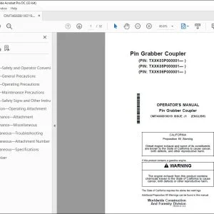 John Deere Pin Grabber Coupler Operator's Manual OMT466881X019 PDF