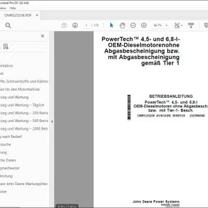 John Deere PowerTech™ 4,5 & 6,8-I BETRIEBSANLEITUNG OMRG25206 PDF