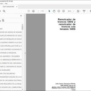 John Deere Remolcador 540G y remolcador con tenazas 548G MANUAL DEL OPERADOR PDF