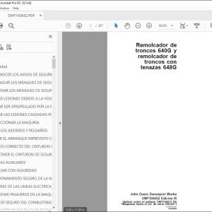 John Deere Remolcador de troncos 640G & tenazas 648G MANUAL DEL OPERADOR PDF