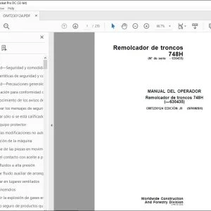 John Deere Remolcador de troncos 748H MANUAL DEL OPERADOR PDF