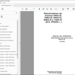 John Deere 540G-III, 548G-III, 640G-III, 648G-III y 748G-III MANUAL DEL OPERADOR PDF