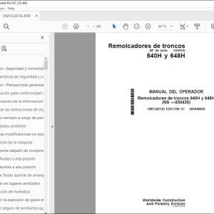 John Deere Remolcadores de troncos 640H y 648H MANUAL DEL OPERADOR PDF