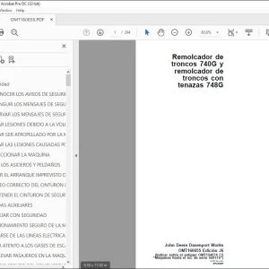 John Deere Remolcadores de troncos 740G y 748G MANUAL DEL OPERADOR PDF