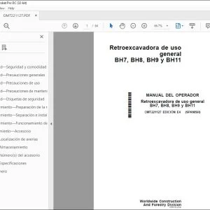 John Deere Retroexcavadora BH7, BH8, BH9 y BH11 MANUAL DEL OPERADOR PDF