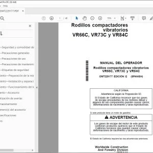John Deere Rodillos compactadores VR66C, VR73C y VR84C MANUAL DEL OPERADOR PDF