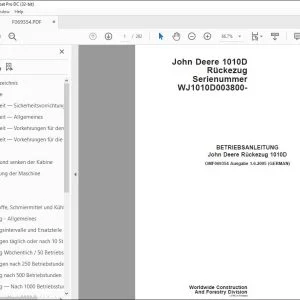 John Deere Rückezug 1010D BETRIEBSANLEITUNG OMF069354 – PDF DOWNLOAD