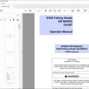 John Deere S546 Felling Head Operator Manual F288072 - PDF DOWNLOAD