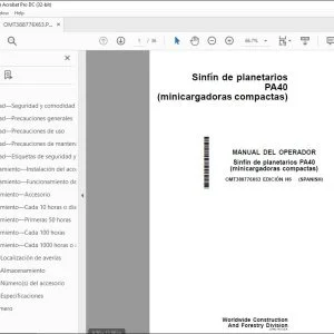 John Deere Sinfín de planetarios PA40 MANUAL DEL OPERADOR PDF DOWNLOAD