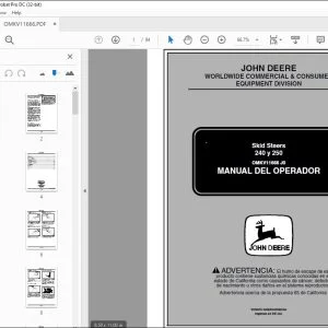 John Deere Skid Steers 240 y 250 MANUAL DEL OPERADOR OMKV11666 PDF